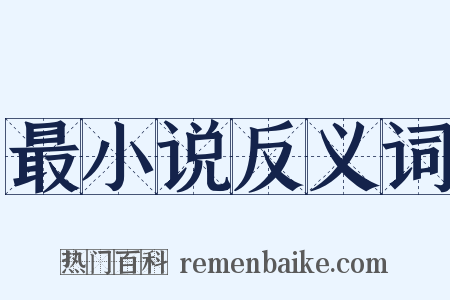 最小说反义词是什么意思的图片